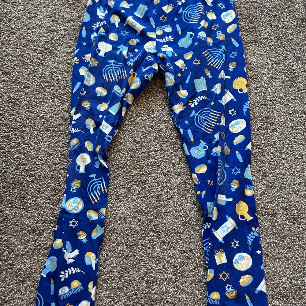 No Boundaries Blue Geometric Pattern Leggings